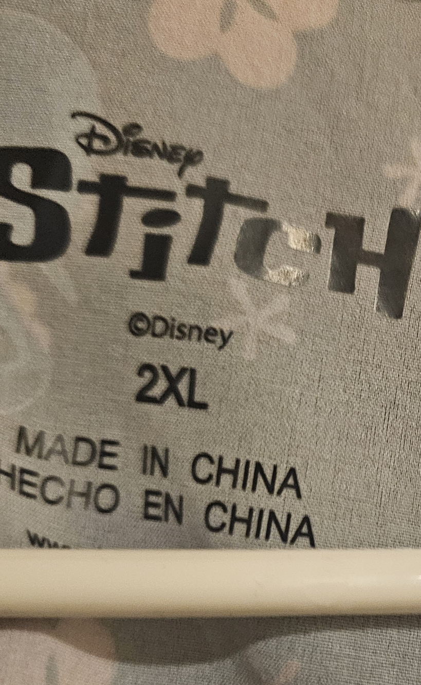 Stitch 2XL Scrub Top Womens NWT Vneck Disney Nurse Wear Plus - Picture 5 of 9